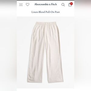 Abercrombie Linen Blend Pull on Pants